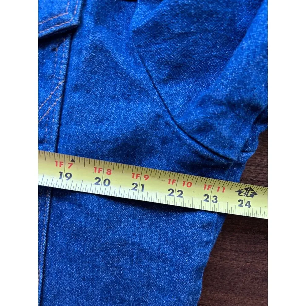 VTG Wrangler Blanket Lined Denim Western Jacket USA Size 42 Classic Style